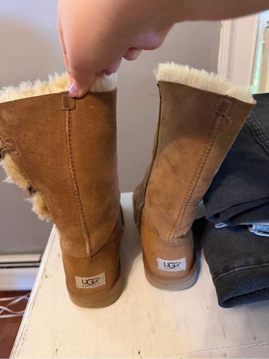 UGG Shoes - UGG Chestnut Tall Triple Button Sheepskin Boots